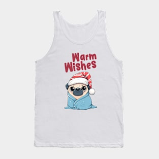 Warm Wishes Christmas Pug Tank Top